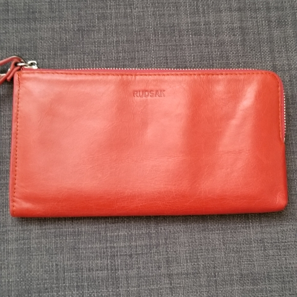 Rudsak red leather wristlet - Picture 3 of 8
